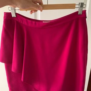 Fuschia Ruffle Skirt from Anthropologie
